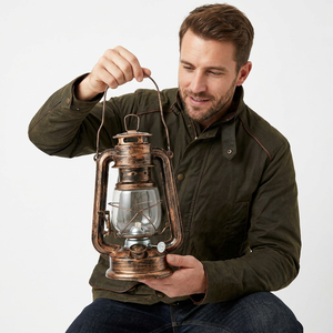 Lampe à pétrole vintage nautique artisanale Calvin en laiton poli, design métallique suspendu pour table - Product Image 1