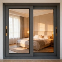 Ventanas Corredizas Horizontales de Vidrio Templado con Aislamiento Térmico Personalizadas, Resistentes a Huracanes, para Uso Exterior en Hoteles, con Certificación Energy Star