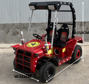 1800W Haute Puissance Rougeoyante Enfants Ride-On <span class=keywords><strong>Tracteur</strong></span> <span class=keywords><strong>Remorque</strong></span> Tout-Terrain Jouet Intérieur pour Parcs Aventure Centres Commerciaux Fermes 48v Métal - Product Image 3