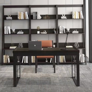 <span class=keywords><strong>Bureau</strong></span> minimaliste en bois massif avec placage fumé, peinture <span class=keywords><strong>piano</strong></span>, acier inoxydable, <span class=keywords><strong>bureau</strong></span> d'<span class=keywords><strong>ordinateur</strong></span> avec rangement gain de place <span class=keywords><strong>pour</strong></span> le <span class=keywords><strong>bureau</strong></span> à domicile - Product Image 2