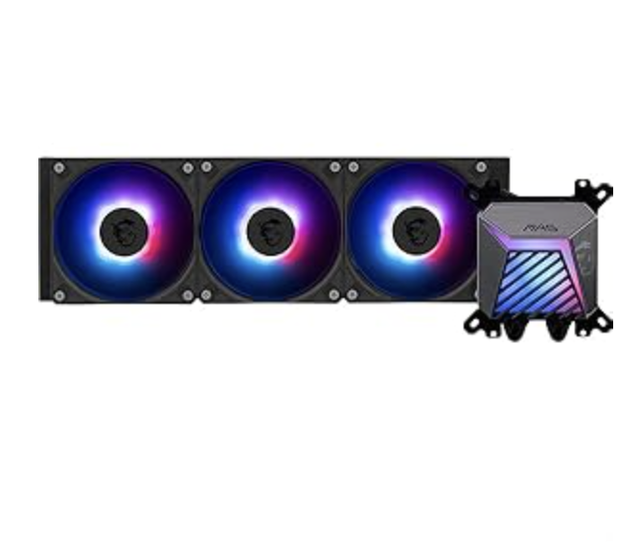 For MAG CORELIQUID A15 360-AIO ARGB CPU Liquid Cooler for Processor-360mm Radiator-AM5 LGA 1851 Ready 3X 120mm ARGB PWM Fans