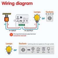 Interrupteur sans fil auto-alimenté 433 MHz RF, interrupteur cinétique sans batterie, AC 110V 220V, module relais 10A pour appareils électroménagers LED