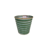Offre Spéciale décor à la maison jardin intérieur extérieur succulente fleur plantes Pots coloré métal pots de fleurs en relief ligne fleur seau