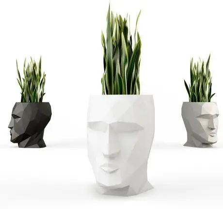 Thiết Kế Độc Đáo Mặt Bình Sợi Thủy Tinh Nhựa Flower Pots Ngoài Trời Trong Nhà Chậu Trang Trí Planters Đối Với Nhà Vườn Văn Phòng