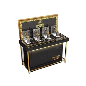 Expositor de Perfume de belleza al por menor Escaparate Tienda Muebles Vitrine <span class=keywords><strong>Quiosque</strong></span> Mesa de exhibición Gabinete de exhibición de perfume de vidrio - Product Image 2