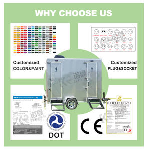 Remorque WC mobile VIP de style acier inoxydable, 2 pièces, préfabriquée, pour parcs et extérieur, très demandée - Product Image 4