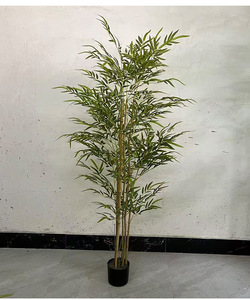 Bonsái Artificial <span class=keywords><strong>de</strong></span> <span class=keywords><strong>Bambú</strong></span> Ecológico y Duradero en Maceta <span class=keywords><strong>de</strong></span> Plástico para Decoración <span class=keywords><strong>de</strong></span> Interiores - Product Image 1