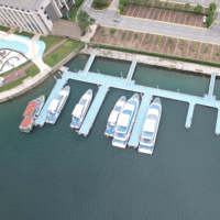 Pontons flottants Hisea Dock en LLDPE et mousse EPS, résistants aux UV, haute flottabilité, avec charnières pour plateforme aquatique marine