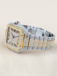 <span class=keywords><strong>Orologio</strong></span> Meccanico <span class=keywords><strong>Automatico</strong></span> con Moissanite VVS Premium, Quadrante Rettangolare, Cinturino in Acciaio Inossidabile, <span class=keywords><strong>Orologio</strong></span> di Lusso Firmato - Product Image 5