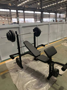 Banc de musculation multifonctionnel réglable en métal <span class=keywords><strong>pour</strong></span> exercices corporels à domicile, avec haltères inclinables - Product Image 2