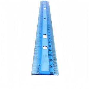 Règle en plastique bleu de 12 pouces-Outil de mesure de bord droit gradué de précision pour les mathématiques, le dessin architectural <span class=keywords><strong>d</strong></span>'esquisse, l'école - Product Image 5