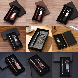Ensemble de porte-clés stylo avec logo personnalisé, finition chrome argenté, idéal pour les anniversaires d'entreprise, fourniture en gros, idées de cadeaux d'entreprise pour les clients - Product Image 2