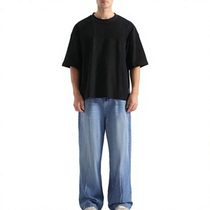 T-shirt tissé à manches raglan OEM à prix abordable, coupe ample, 220 g/m², personnalisable avec logo sérigraphié, vêtements d'été tendance - Product Image 1