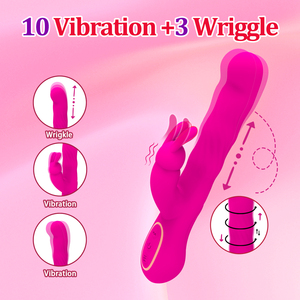 Vibrador de conejo recargable de alto rendimiento con función de empuje Estimulador de clítoris de punto G para adultos - Product Image 2