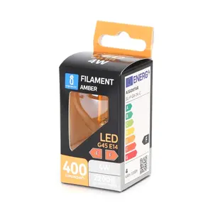 Bombilla LED de filamento G45 E27 4W Mbar, eficiente y decorativa, ideal para crear ambientes cálidos y acogedores. - Product Image 1