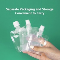 Pochette transparente personnalisée avec bec verseur et bouchon à vis, sac liquide transparent de qualité alimentaire pour l'emballage de jus, de boissons et de smoothies