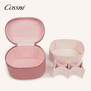 حقيبة مستحضرات تجميل للسفر من COSSNI بتصميم فاخر ومخصص للنساء، منظم مكياج من الجلد للسيدات - Product Image 2