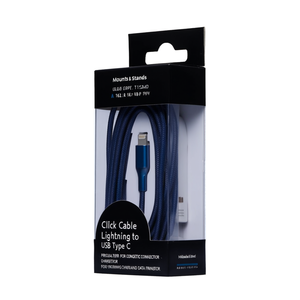Cavo <b>Lightning</b> CLICK <b>CABLE</b> Blue 1,5m USBDATABUTC2LMFI1B - Product Image 3