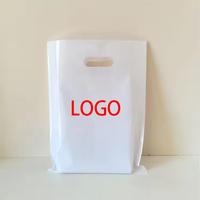 Sacs de courses réutilisables de haute qualité, durables, découpés sur mesure, avec logo personnalisé, imperméables, en plastique LDPE avec poignées, pour vêtements et articles vestimentaires