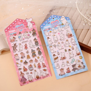 Venta al por mayor: 4 estilos de pegatinas 3D de gelatina de <span class=keywords><strong>Moomin</strong></span> y Conejito, calcomanías de cristal bonitas con diseño de caramelo para álbumes de recortes, diarios, fundas de teléfono y material de papelería a granel. - Product Image 3