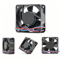 Ventilateur axial compact pour armoire 612NGHH 12V 6CM 6025 60 x 60 x 25 mm 56 m³/h 6850 tr/min 3,8 W 0,15 A avec roulement à billes