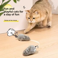 Jouet pour chat en peluche électrique réaliste, souris automatique qui bouge, simulation de rat, jouet interactif pour chats et chatons