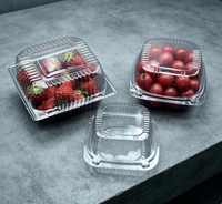 Barquette en plastique pour fruits frais (fraises, myrtilles, cerises, tomates, raisins) – Présentoir de supermarché pour la vente au détail