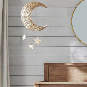 Wicker Moon And Star Wall <b>Hanging</b> Off <b>White</b> For Baby Room Decor New Baby Gift - Product Image 4