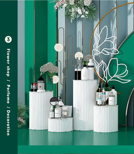 Ronda MDF zócalo evento columna blanco Pedestal pantalla de mesa de boda de flores para eventos matrimonio decoración de fiesta de boda - Product Image 6