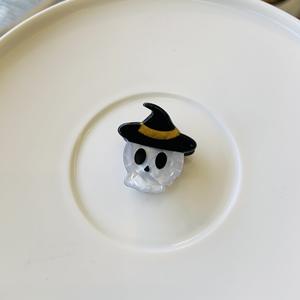 Pinza y Pasador para el Cabello de Niños con Diseño de <span class=keywords><strong>Calabaza</strong></span> Fantasma Rota, Inspirado en Halloween Coreano, Acrílico de Alta Gama, 3 cm, Único, para Flequillo Pequeño - Product Image 2