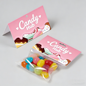 Sacs en plastique transparents OPP/BOPP personnalisés OEM, auto-adhésifs, pour bijoux, cadeaux, avec bande et carte, design tête de cheveux - Product Image 5