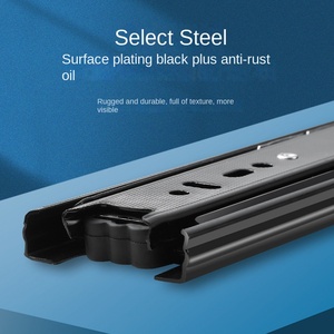 Современные направляющие для выдвижных ящиков мебели, 45 мм, полного выдвижения, 3-х секционные, с плавным закрыванием, для гостиной - Product Image 5