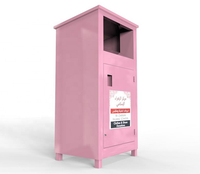 Conteneurs de stockage galvanisés, bac de recyclage pour vêtements, boîte de don de vêtements, boîte de rangement pour vêtements