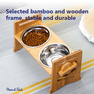 OEM High Quality Durable Pet Bowl Elevated Dog <strong>Cat</strong> <strong>Food</strong> Stand <strong>Holder</strong> with Eco-Friendly Stainless Steel Bowls - Product Image 6