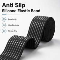 Bande élastique tissée sur mesure avec grip en silicone antidérapant pour maillots de cyclisme, vêtements de sport et shorts