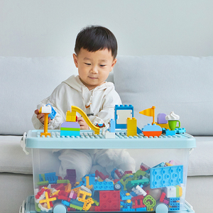 Caja de Almacenamiento Transparente de Gran Capacidad (35L) para Juguetes de Niños, Bloques de Construcción, con Tapa, Contenedor Multiusos de PP para Ropa del Hogar - Product Image 2
