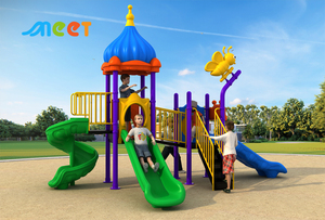 Ensemble de toboggans pour aire de jeux extérieure pour enfants de <span class=keywords><strong>la</strong></span> série Castle MT-ZMF020, pour parcs, écoles et utilisations multi-scènes - Product Image 3