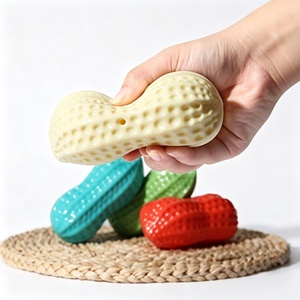 Jouets à mâcher interactifs pour chiens en TPR, écologiques, personnalisés, en gros d'usine, sûrs, non toxiques, en forme d'arachide simulée, pour les dents - Product Image 2