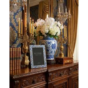 Beltrami Photo <b>Frame</b> <b>4x6</b> Silver Plated Enamel Sicilia Design Made In Italy - Product Image 2
