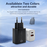 Bloc chargeur USB C entièrement compatible 55W GaN, charge rapide USB A+C 2 ports, chargeur de voyage compact, adaptateur secteur pour iPhone, ordinateur portable