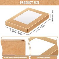 Boîtes d'emballage en papier kraft pour étuis de téléphone portable, personnalisables, recyclables, pliables, avec fenêtre en PVC, vente chaude