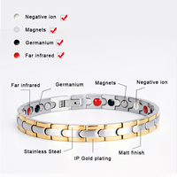 Bracelet quantique en acier inoxydable avec pierres naturelles de germanium, énergie scalaire, puissance positive, prix