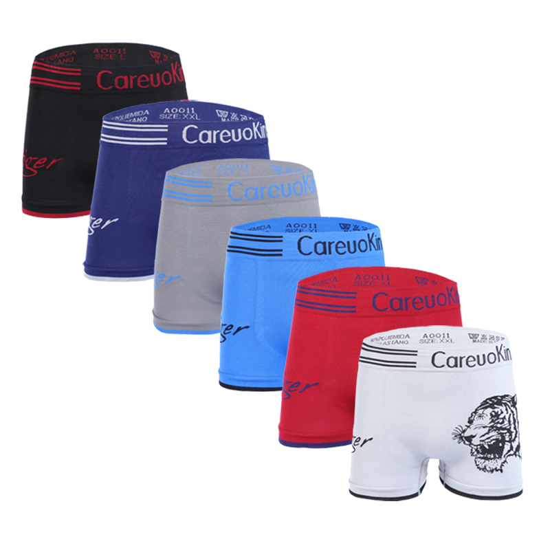 Бесшовные мужские боксеры UOKIN, нижнее белье, мягкие эластичные боксеры, трусы с полосатым рисунком