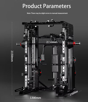 Dinuo – Machine Smith multifonctionnelle avec rack de squat, presse à jambes, exercices pour les bras et la poitrine, et deux blocs de poids de 75 kg