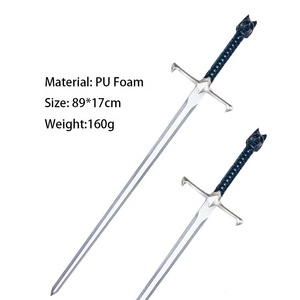 New Anime Sword Ice and Fire Long Claw La escada Movie Props PU Soft Cosplay Wolf Head Sword - Product Image 5