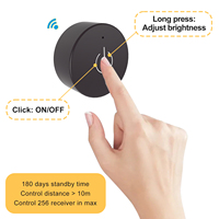 Interrupteur Tactile LED Sans Fil pour Armoire avec Capteur de Luminosité et Télécommande Intelligente Longue Portée