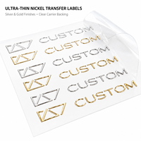 Pegatinas Personalizadas de Lámina de Níquel Plateado/Dorado, Sin Deformación, para Logotipos en Superficies de Frascos de Cosméticos, Pegatinas Plateadas