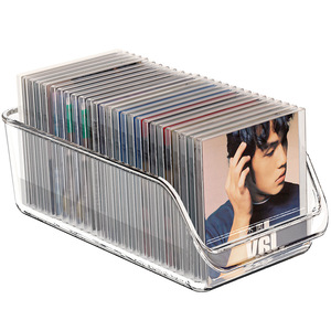 Estante para CD, caja de almacenamiento de escritorio para CD, discos de vinilo, discos ópticos y cintas, estante de exhibición de álbumes - Product Image 1