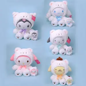 Mainan Boneka Mewah XUX Sanrio Kuromi Melody Cinnamoroll Hadiah Ulang Tahun Beruang Kutub Mainan Mewah Grosir