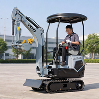 Mini-excavatrice de 1,2 tonne, excavatrice sur chenilles de 1,8 tonne, 1,5 tonne pour travaux de terrassement et de creusement, CE EPA EURO 5